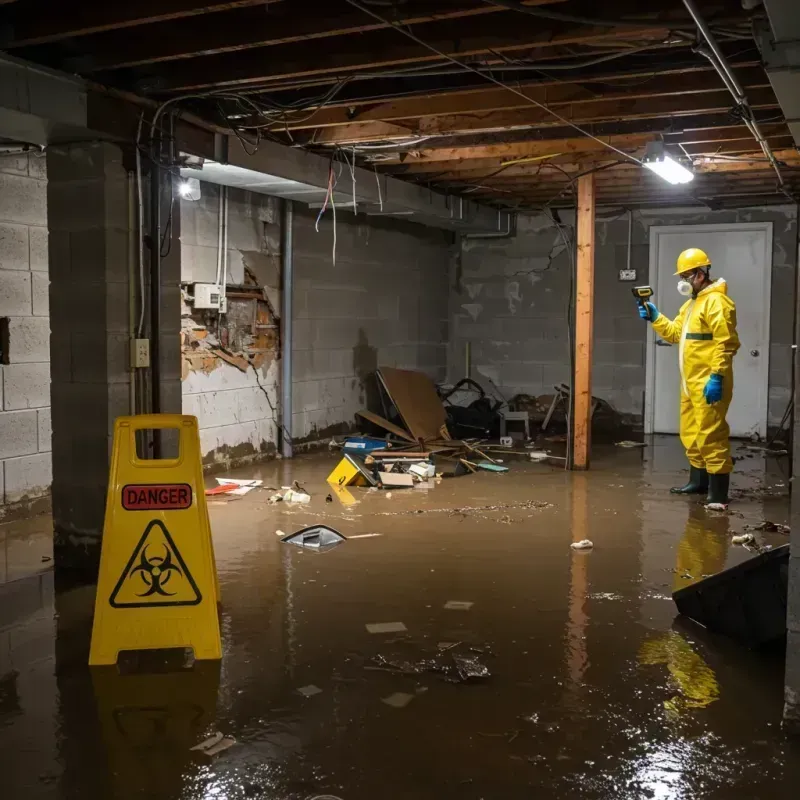 Flooded Basement Electrical Hazard in Dahlonega, GA Property